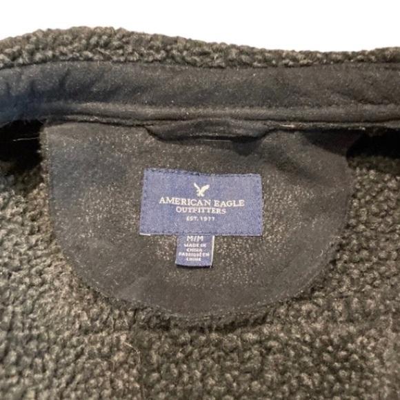 American Eagle - Women’s Faux Suede Faux Fur Moto Jacket - Picture 4 of 13